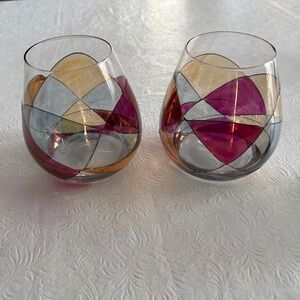 Stemless Cornet B Wine Glasses set of 2